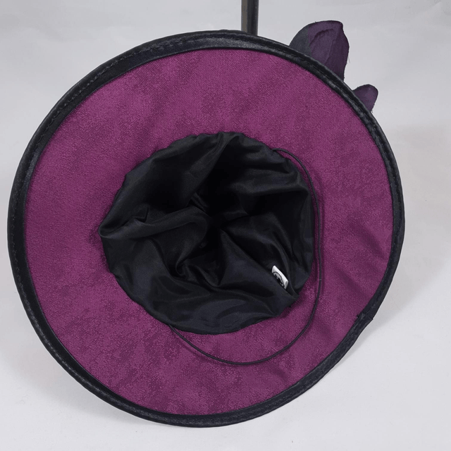 Midi chapeau de sorcière en cuir mauve