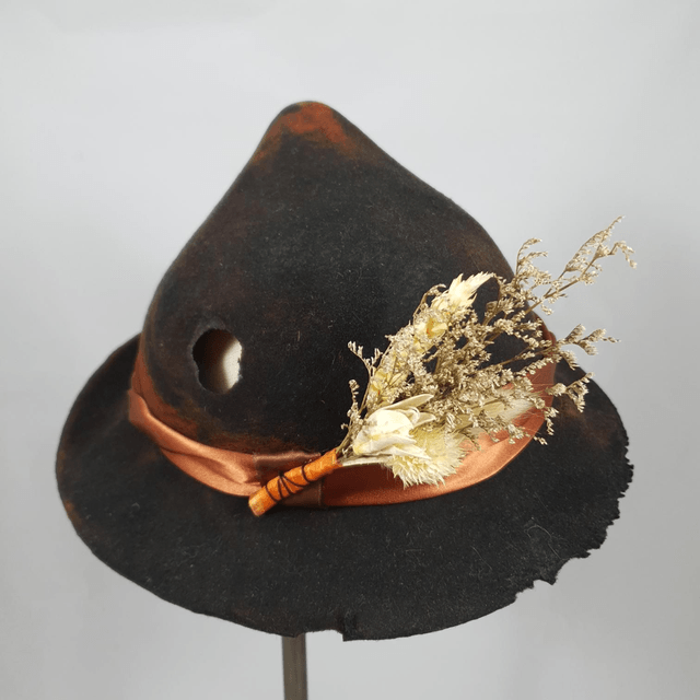 Chapeau Flower de sorcière vieilli