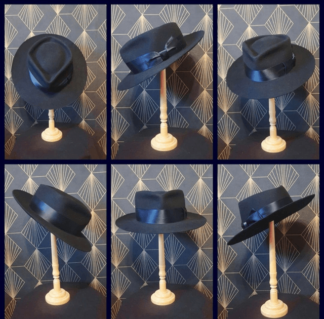 Fedora en feutre noir