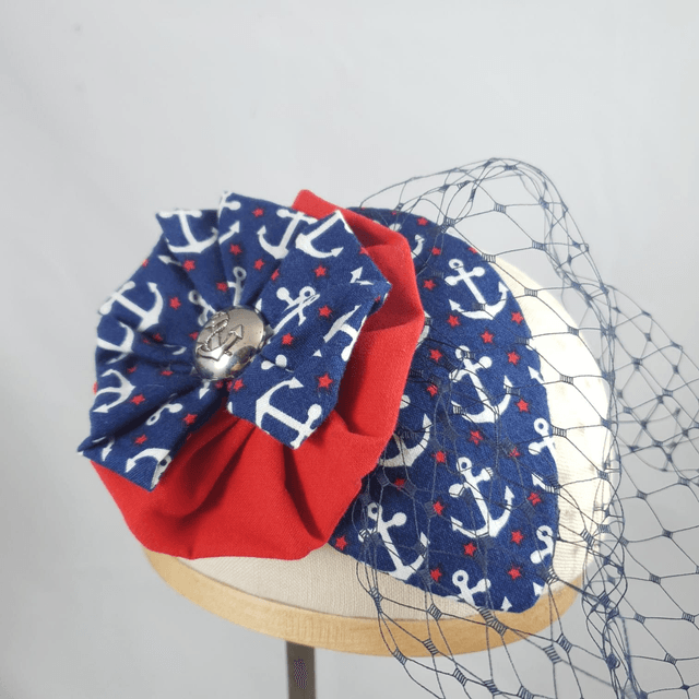 Fascinator goutte - Marine