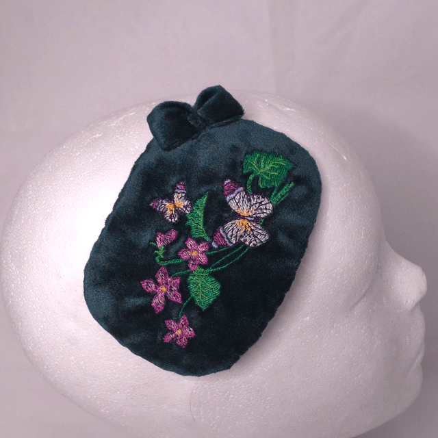 Fascinator oval - brodé