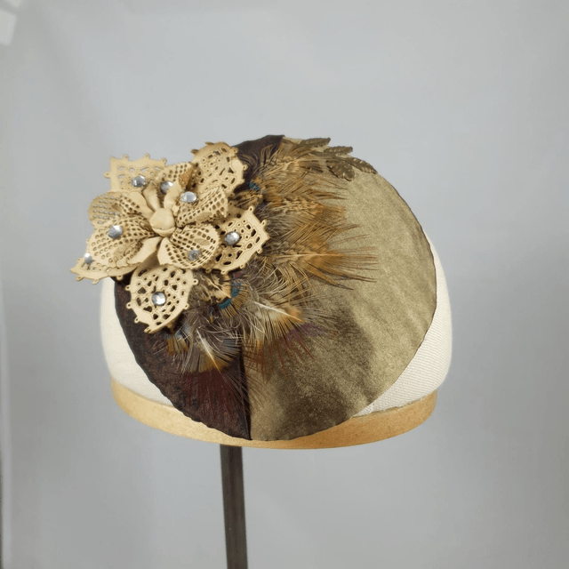 Fascinator rond capuccino