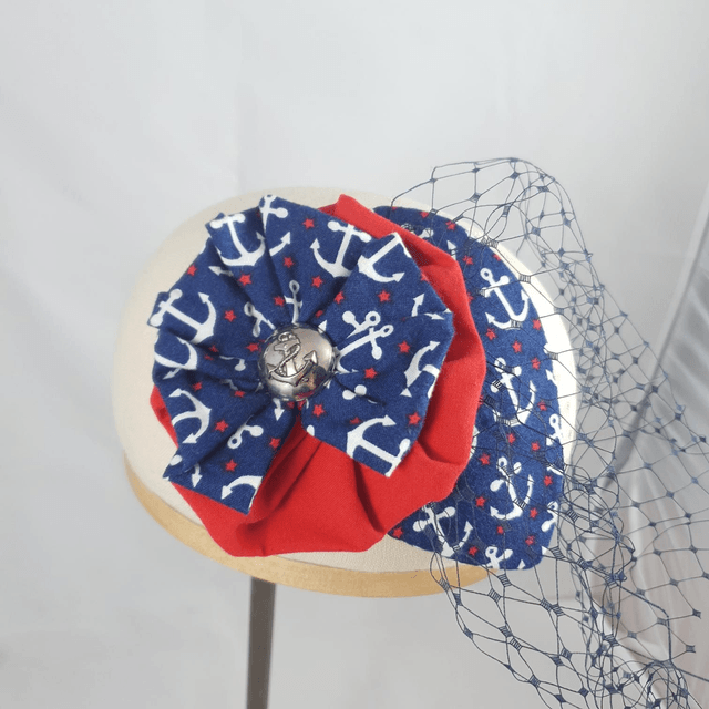 Fascinator goutte - Marine