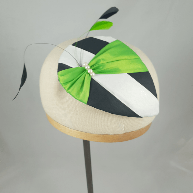 Fascinator goutte ligné et vert
