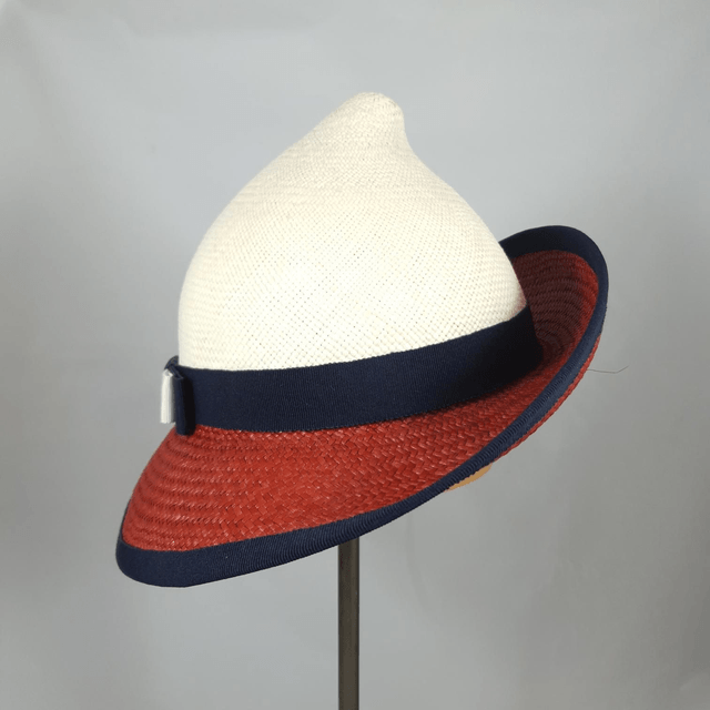 Chapeau Flower Large en paille panama